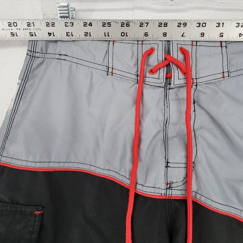 Coors Light 30 Black Grey Board Shorts Beer Logo Swim Trunks Beach Gorpcore